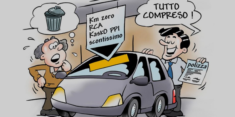 Auto dal concessionario col finanziamento. Polizza improbabile?